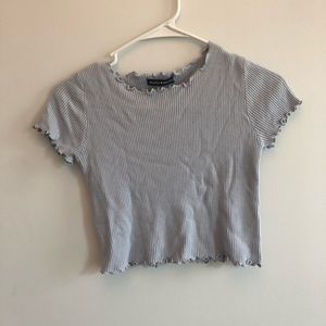 brandy melville light blue crop top